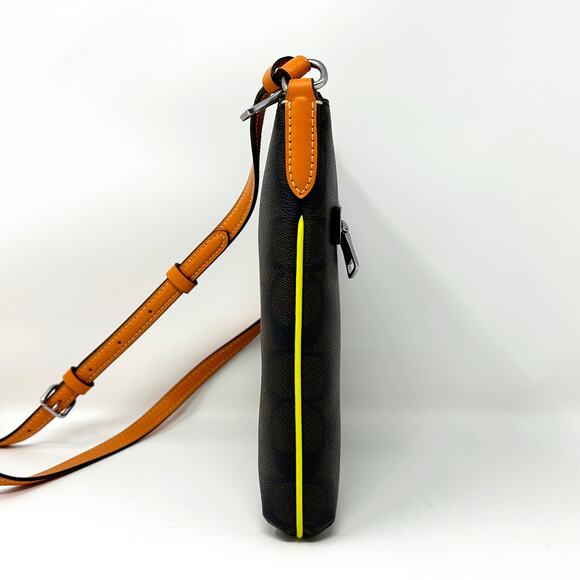 Coach Mini Rowan File Bag In Colorblock Signature Canvas Brown Iris Multi CL671 - Picture 5 of 9